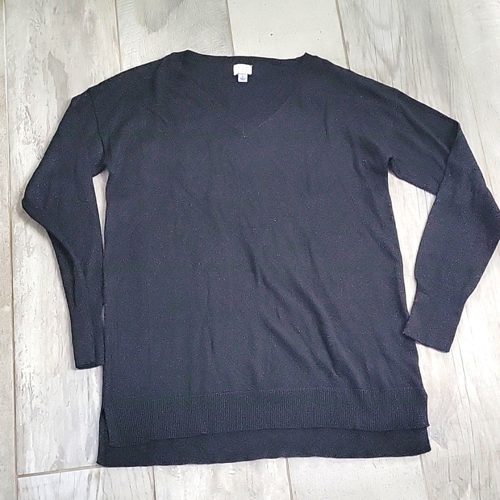 A new Day black chimney sweater dress size large #5
